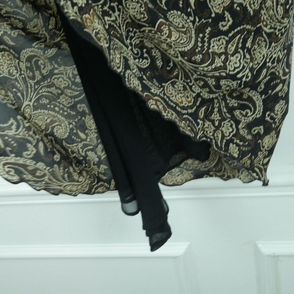 Vintage 14 16 Skirt Silk Asymmetric Ruffle Sheer Feminine Whimsigoth Fairy Y2K - Picture 4 of 6